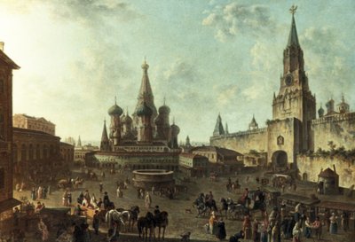 Plaza Roja en Moscú (1801) de Unknown